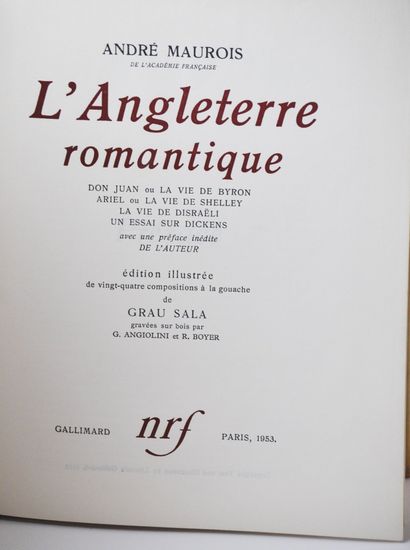 null MAUROIS (André). L'Angleterre romantique. Edition illustrée de 24 compositions...