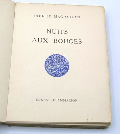 null MAC ORLAN (Pierre). Nuits aux Bouges.

Collection Les Nuits Ernest Flammarion,...