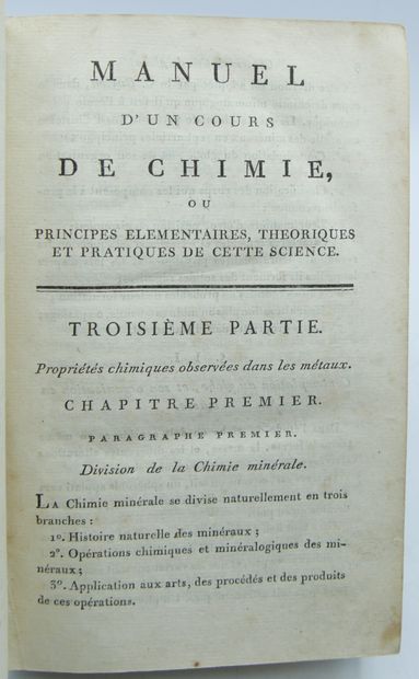 null [SCIENCE]. Ensemble de 11 Volumes traitant de la Chimie et de la Botanique....