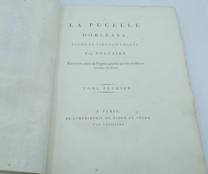 null VOLTAIRE. La pucelle d'Orléans. Poème en vingt-un chant. Edition ornée de figures...