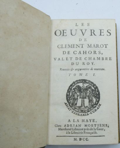 null MAROT (Clément). Les oeuvres de Clément Marot, de Cahors, valet de chambre du...