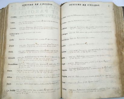 null [BRETAGNE]. Important manuscrit titré imprimé "Estat des Villes et Paroisses...