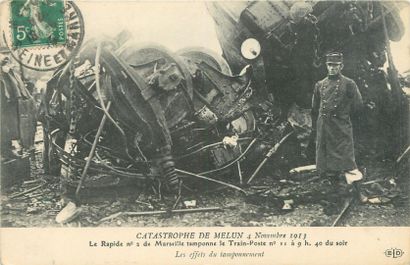 null 11 DISASTER POSTCARDS : Small selection. Including" Derailment of the Cherbourg...