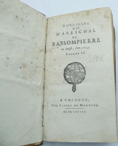 null [HISTORY]. Set of 8 Volumes.

Ambassade du Mareschal de Bassompierre en Suisse,...