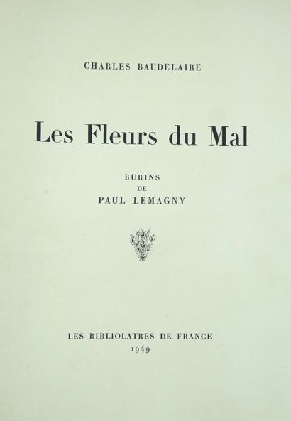 null BAUDELAIRE (Charles) LEMAGNY (Paul, ill. de). Les Fleurs du mal Burins de Paul...