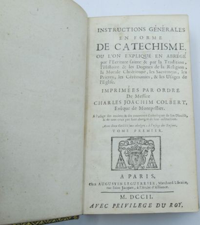 null [COLBERT (Charles Joachim)]. Instructions générales en forme de Catéchisme ou...