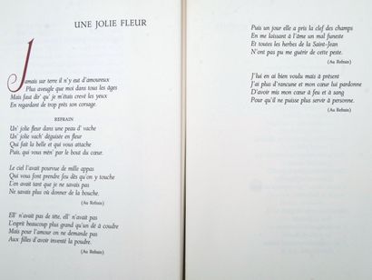 null BRASSENS (Georges) PARSUS (Pierre). L'oeuvre poétique de Georges Brassens.

Illustrée...