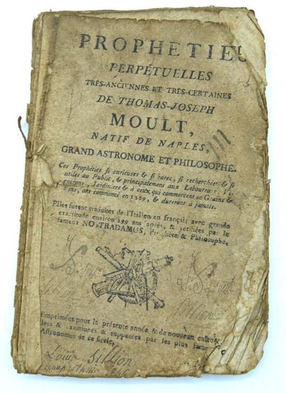 null MOULT (Thomas-Joseph). Prophéties Perpétuelles, Très-Anciennes et Très-Certaines,...