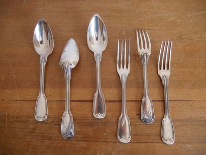 12 silver cutlery 925 thousandths to model...