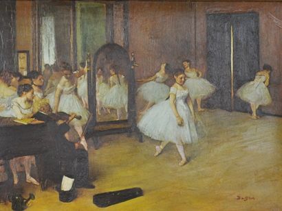 null D'après Edgar DEGAS (1834-1917) 

L'école de danse 

Reproduction sur toile...