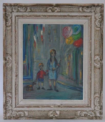 null French school of the 20th century

The balloons

Oil on canvas signed lower...