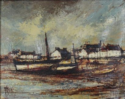 null French school of the 20th century

Lesconil in Brittany

Oil on canvas signed...