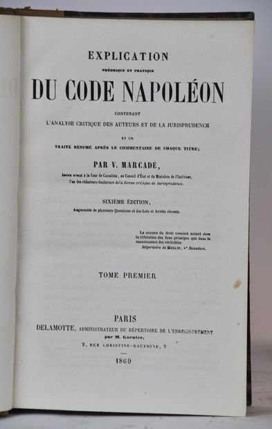 null MARCADE (V) et PONT (Paul)

Explication théorique et pratique du code Napoléon....