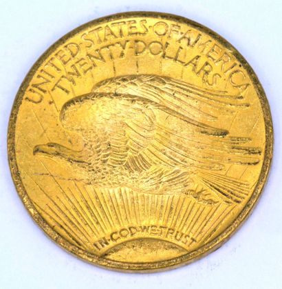 Une Monnaie OR - Saint Gaudens - Double Eagle A 20 Dollars Saint Gaudens coin, 1924.

Weight...
