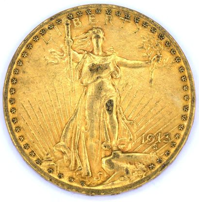 Une Monnaie OR - Saint Gaudens - Double Eagle A 20 Dollars Saint Gaudens coin, 1913....
