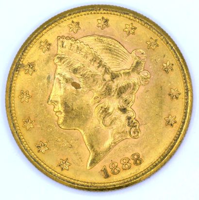 Une Monnaie OR - Liberty A 20 Dollars Liberty coin, 1888.

Weight : 33,42grs.



Estimate...