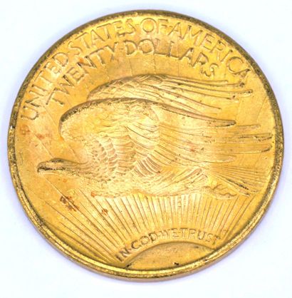 Une Monnaie OR - Saint Gaudens - Double Eagle A 20 Dollars Saint Gaudens coin, 1924.

Weight...