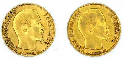 Deux Monnaies OR - Napoléon III (Tête Nue)