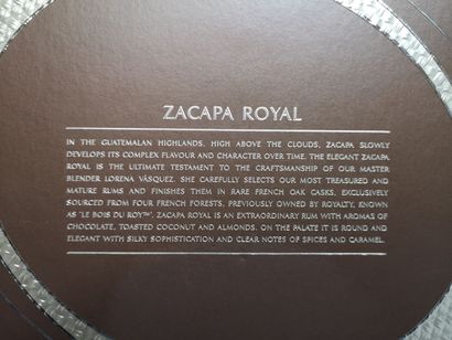 null 1 flacon 70cl RHUM GUATEMALA "Royal Solera Gran Reserva Especial" - ZACAPA En...