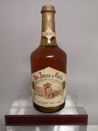  1 bottle 60cl COTES DU JURA "Vin Jaune de Garde" - Jean Bourdy 1982 Label slightly...