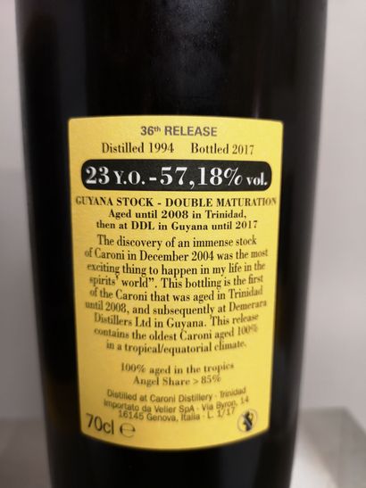 null 1 flacon 70cl RHUM TRINIDAD "100° Proof Heavy TRINIDAD Rum - 36th release" -...