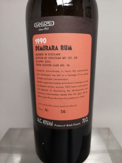 null 1 bottle RHUM - SAMAROLI "DEMERARA Rum" GUYANA 1990 Bottled in 2014, "Cask n°16"....