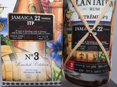 null 1 flacon 70cl RHUM JAMAIQUE"Extrême n°3 Full Proof" - Plantation 22 ANS (Distillé...