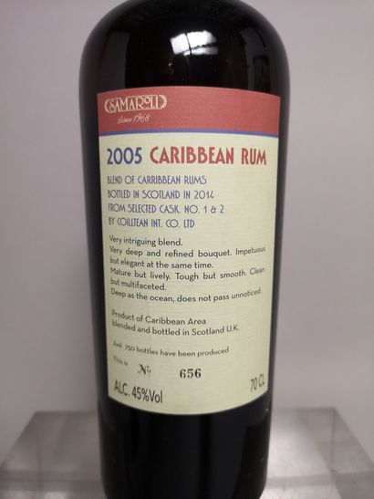 null 1 bouteille RHUM - SAMAROLI "Caribbean Rum" 2005 Mis en bouteille en 2014, "Cask...