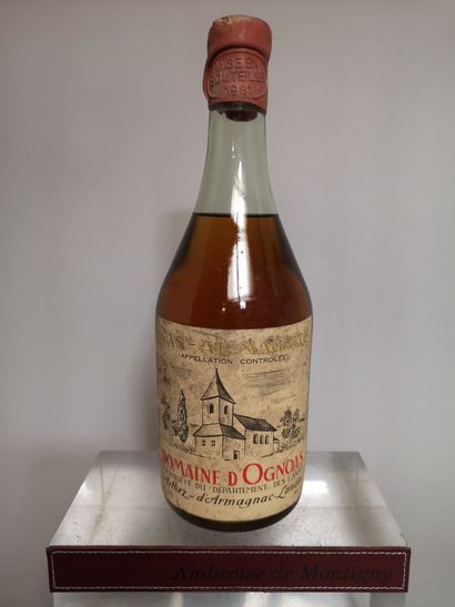 1 bouteille BAS ARMAGNAC - Domaine d'OGNOAS...