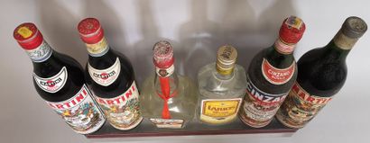 null 6 bouteilles ALCOOLS D'APPERITIF DIVERS A VENDRE EN L'ETAT