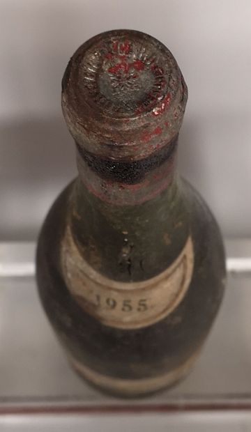 null 1 bouteille VOSNE ROMANEE - FOTIER PICARD 1955 Etiquette partielle. Niveau à...