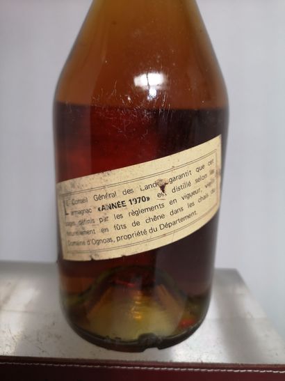 null 1 bottle BAS ARMAGNAC - Domaine d'OGNOAS Years 1970. Bottled in 1981. Label...