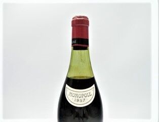 null 1 bouteille LA TACHE Grand cru DOMAINE de la ROMANEE CONTI 1957 n° 04815 Étiquette...