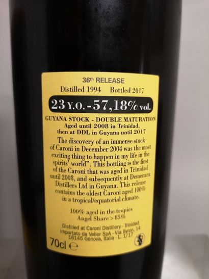 null 1 flacon 70cl RHUM TRINIDAD "100° Proof Heavy TRINIDAD Rum - 36th release" -...