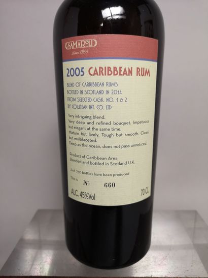 null 1 bouteille RHUM - SAMAROLI "Caribbean Rum" 2005 Mis en bouteille en 2014, "Cask...