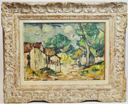 null Abel BELTRAM (1871 - 1954) 

Young woman in the village

Oil on canvas signed...