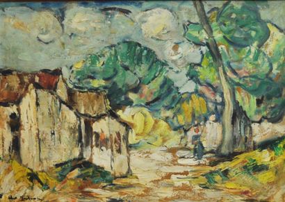 null Abel BELTRAM (1871 - 1954) 

Jeune femme au village

Huile sur toile signée...