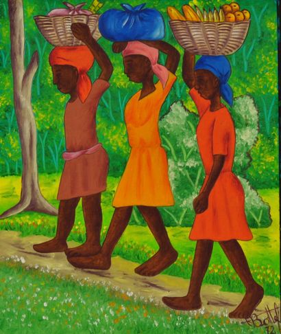 null BOTTEF. Haitian school of the XXth century 

Scenes of daily life 

Oils on...