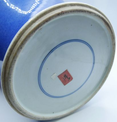 null CHINE - XVIIIème siècle

Potiche balustre en porcelaine émaillée bleu poudré.

Couvercle...
