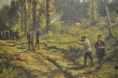 null Charles Olivier DE PENNE (1831-1897)

Hunting scene 

Oil on canvas signed lower...