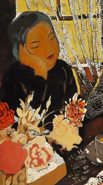 null Alix AYMÉ (1894-1989)

The snack

Lacquer, eggshells and gold highlights on...