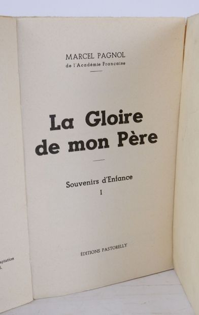 null PAGNOL (Marcel), Souvenirs d'enfance 3 volumes comprenant : La gloire de mon...