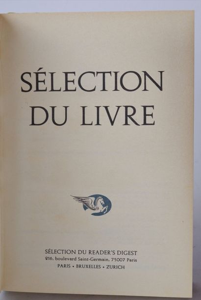 null Suite de 12 livres condensés in-8, reliure édition. Paris, Sélection du livre...
