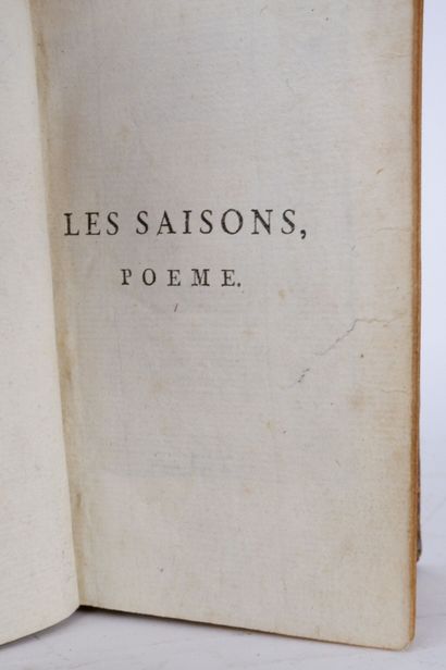 null Lot of antique bound books including: 

THOMPSON. - The Seasons. Poem translated...