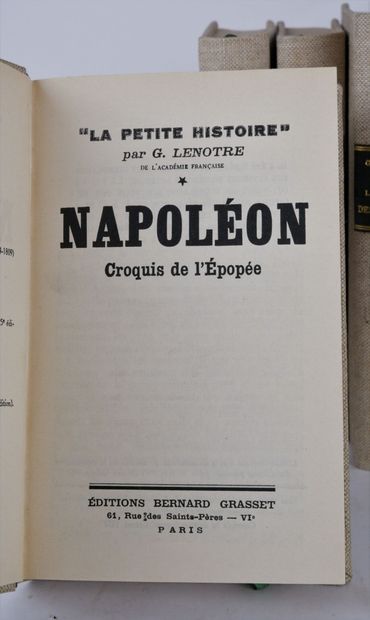 null LENOTRE (G) suite de plusieurs ouvrages comprenant : 

Napoléon 

Prussiens...