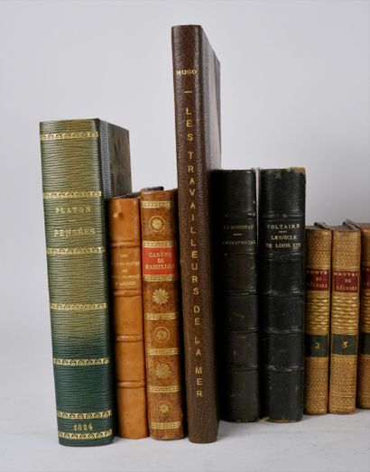 null Lot de livres reliés autour de la littérature : 

CONSTANT (Benjamin), Adolphe....