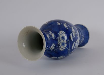 null CHINE

Vase de forme balustre en porcelaine émaillée bleu blanc à décor de cerisiers...