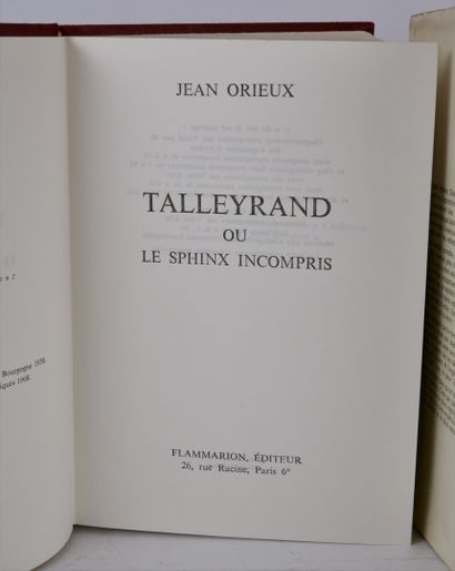 null Suite of 6 books including: 

ROUX (Georges), Napoleon III

ORIEUX (Jean), Talleyrand

ORIEUX...