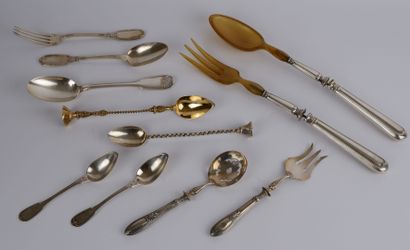 null Lot in silver 925 thousandths (250 gr approximately) including : 

A cutlery...