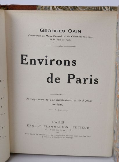 null CAIN (Georges). 

Environs de Paris. 

Paris, Ernest Flammarion, 1913. 2 volumes,...